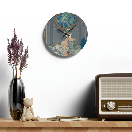 Liaisons Dangereuses by George Barbier Acrylic Wall Clock, Round & Square