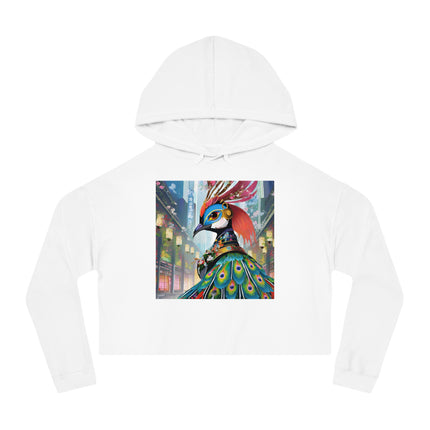 Techno Plumes Cropped Hooded Sweatshirt