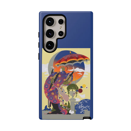 Parasol Sunset Geisha Phone Case – Elegant Twilight Grace