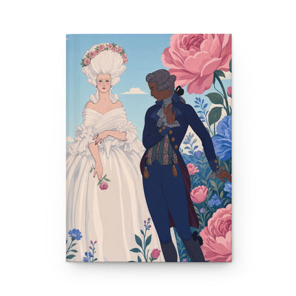 🌸💙 The Lady Of The Romantic Rose Garden Hardcover Journal – Art Deco Floral Romance