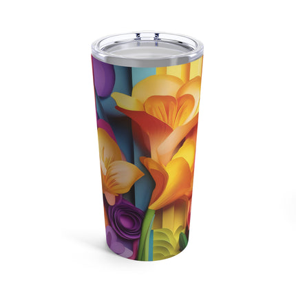The Graceful Freesia Tumbler 20oz