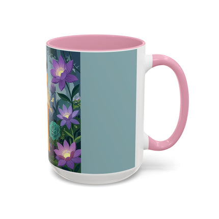 The Lady Of The Moonlit Garden Colorful Mugs – Art Deco Botanical Serenity