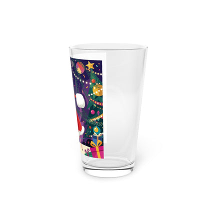 🎄❄️ The Christmas Snowball Dance Pint Glass – Whimsical Holiday Fashion Fantasy
