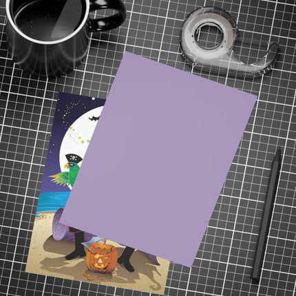 Moonlit Pirate Halloween Postcards (envelopes included) - Bundles of 10, 30, 50 Pieces