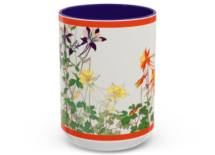 Aquilegia Flowers by Tanigami Kônan Colorful Mugs (11oz, 15oz)