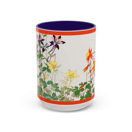Aquilegia Flowers by Tanigami Kônan Colorful Mugs (11oz, 15oz)