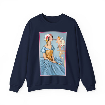 The Enchanting Painter: A Fairy's Artistic Touch Heavy Blend™ Crewneck Sweatshirt