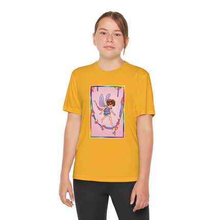 A Playful Fairy Jumps Rope Youth Competitor Tee – Magical Motion & Whimsical Joy