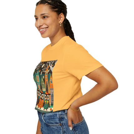 Night of the Trick-or-Treating Owlets Unisex Garment-Dyed T-shirt