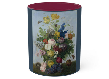 Bouquet of Flowers and a Nest by Sebastian Wegmayr Colorful Mugs, 11oz