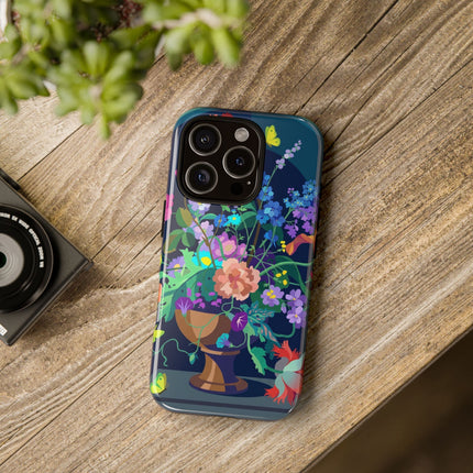 Midnight Floral Reverie Phone Case – Vibrant Bloom & Enchanted Beauty