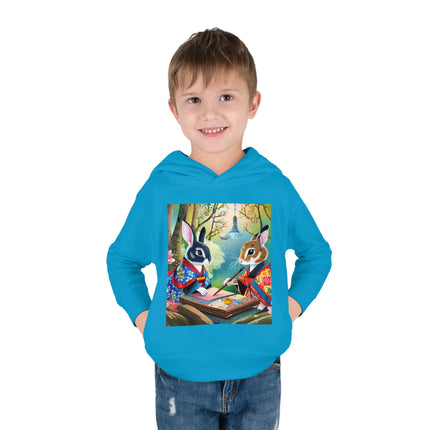 Fairy Animals Writing Wishes Toddler Pullover Fleece Hoodie