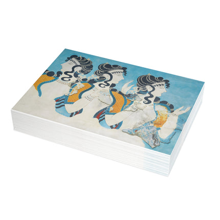 Reproduction of Ladies in Blue by Emile Gilliéron Greeting Cards (1, 10, 30, and 50pcs)