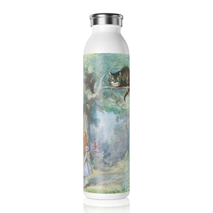 “I growl when I’m pleased, and wag my tail when I’m angry” by Sir John Tenniel Slim Water Bottle