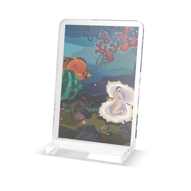Ocean Pearl Siren Acrylic Plaque – Mystical Mermaid & Marine Enchantment