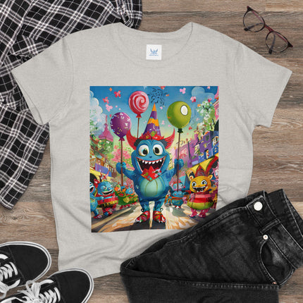 Monster Parade Madness Women's Midweight Cotton Tee