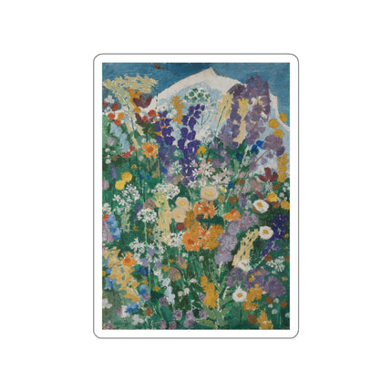 Flowers on the Mountain by August Babberger Die-Cut Stickers (5 Sizes)