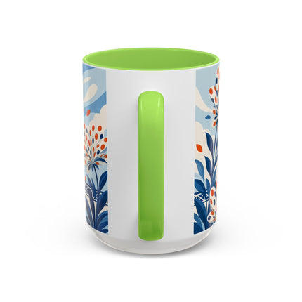 🌼🧡 The Polka Dot Wind Dancer Colorful Mug – Art Deco Fashion Whimsy