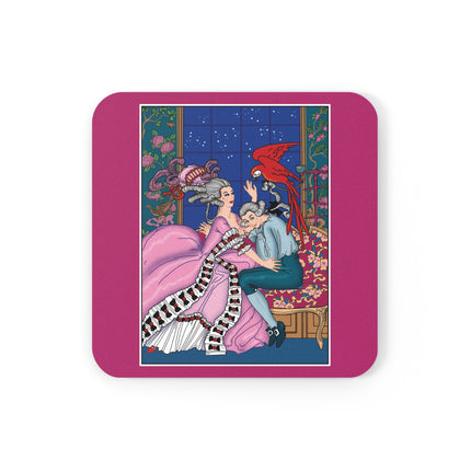The Jealous Parrot by George Barbier Cork Back Coaster