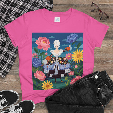 🌸👑 The Duchess Of The Enchanted Garden Cotton Tee – Art Deco Floral Elegance
