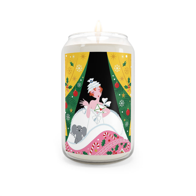 💌🎄 The Christmas Letter Of Holly House Scented Soy Candle – Whimsical Art Deco Holiday Charm