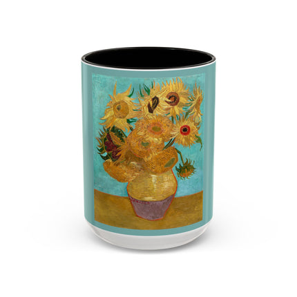Vase with Twelve Sunflowers by Vincent van Gogh Colorful Mugs (11oz, 15oz)