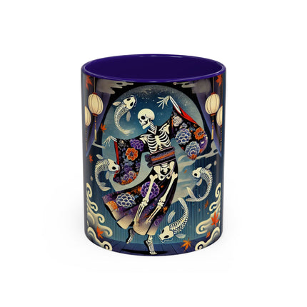 Skeleton Kabuki Performer Colorful Mugs (11oz, 15oz)
