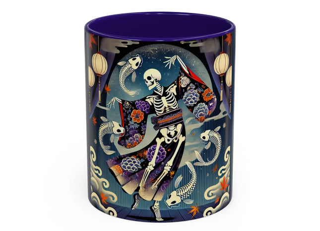 Skeleton Kabuki Performer Colorful Mugs (11oz, 15oz)