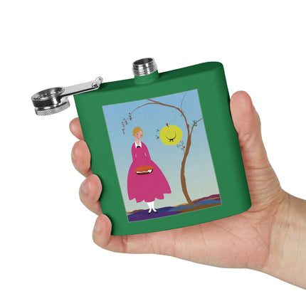 Apple Pie Day Stainless Steel Flask – Sweet Storybook Charm & Gentle Innocence