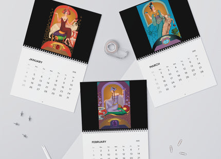 Celestial Jewels: The Zodiac Birthstone Art Wall Calendars (2026)
