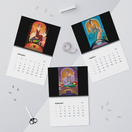 Celestial Jewels: The Zodiac Birthstone Art Wall Calendars (2026)