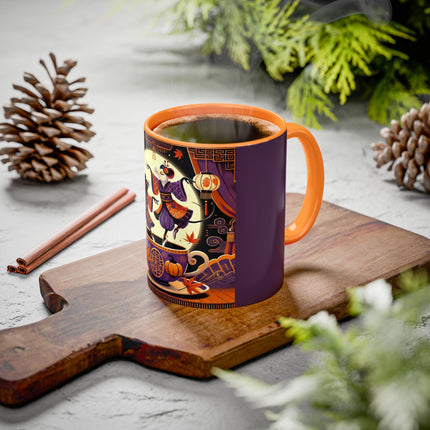 Theatrical Halloween Mice on Teacup Colorful Mugs (11oz, 15oz)