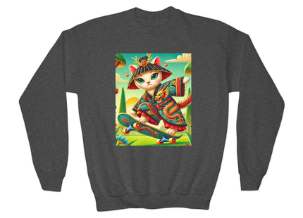 Dragon Dance on Wheels Youth Crewneck Sweatshirt