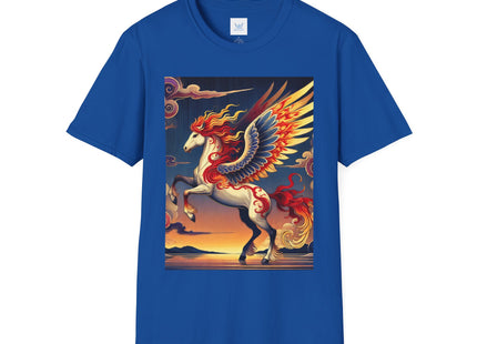 Flame-Winged Horse at Sunset Unisex Softstyle T-Shirt