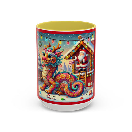 Playful Dragon's Christmas Colorful Mugs (11oz, 15oz)