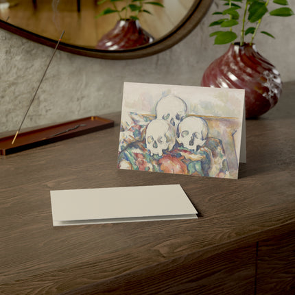 The Three Skulls by Paul Cézanne Greeting Cards (1, 10, 30, and 50pcs)