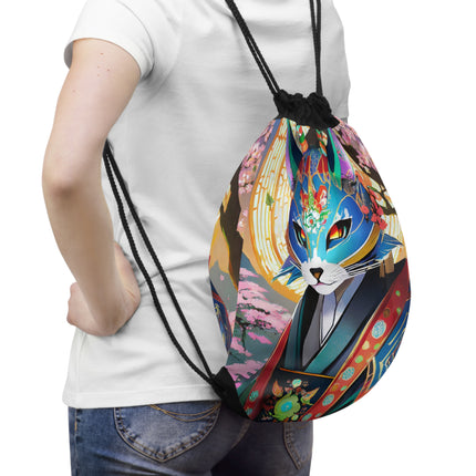 Cyberpunk Samurai Drawstring Bag