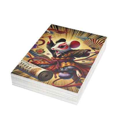 Theatrical Mouse on a Mission Postcards (envelopes included) - Bundles of 10, 30, 50 Pieces