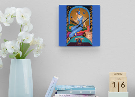 September & Sapphire Zodiac Acrylic Wall Clock