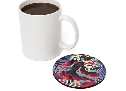 Halloween Sorceress Cork Back Coaster