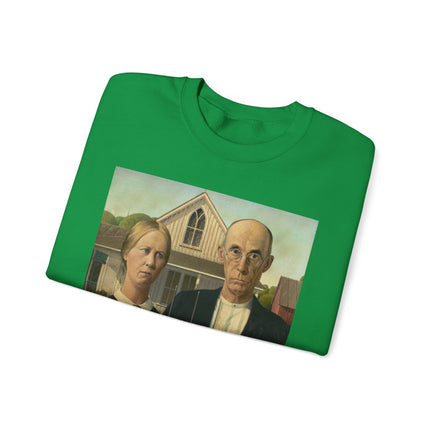American Gothic by Grant Wood Heavy Blend™ Crewneck Sweatshirt