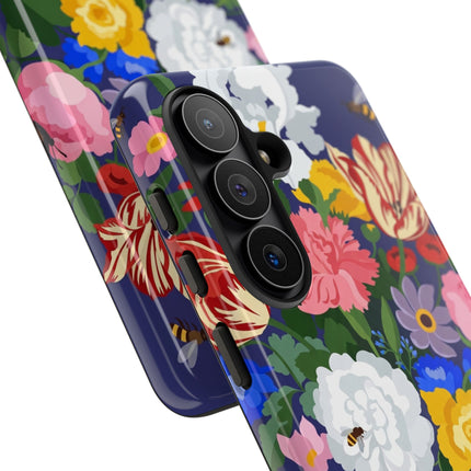 Midnight Floral Bouquet Phone Case – Vibrant Blooms & Enchanted Garden
