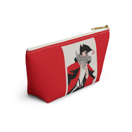 Crimson Masquerade Cosmetic Bag – Dramatic Grace & Bold Elegance