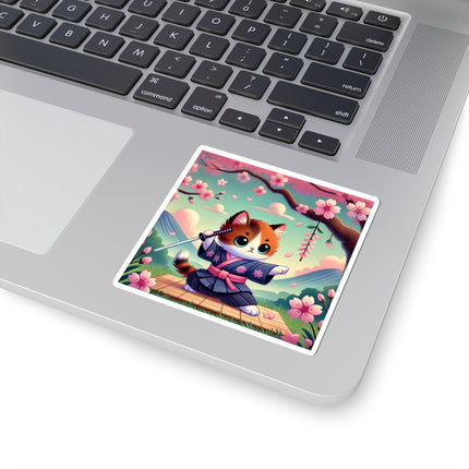 Samurai Kitten Kiss-Cut Stickers (4 Sizes)