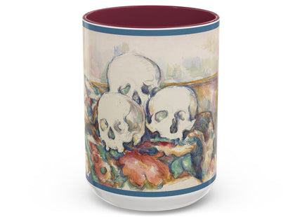 The Three Skulls by Paul Cézanne Colorful Mugs (11oz, 15oz)