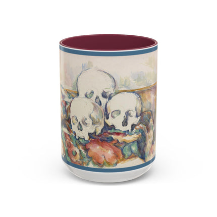 The Three Skulls by Paul Cézanne Colorful Mugs (11oz, 15oz)