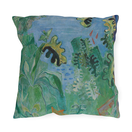 Symphonie in Grün by Oskar Moll Outdoor Pillows