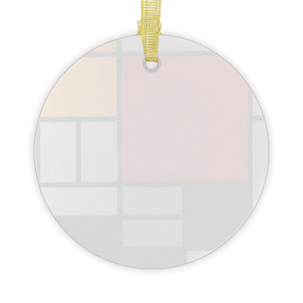 Composition with Red, Yellow, Blue, and Black by Piet Mondrian Glass Ornament