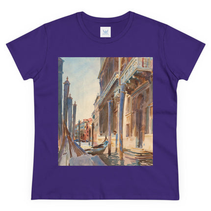 Gondola Moorings on the Grand Canal by John Singer Sargent Women's Midweight Cotton Tee