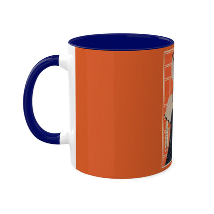 The Actor Kawarasaki Gonjūrō for a Fire Troupe by Tsukioka Yoshitoshi Colorful Mugs, 11oz